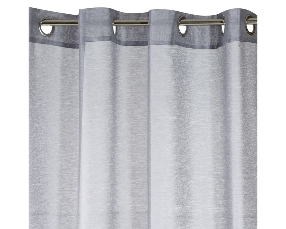 Hotová záclona s krúžkami - Adel oceľová šedá, 140 x 250 cm